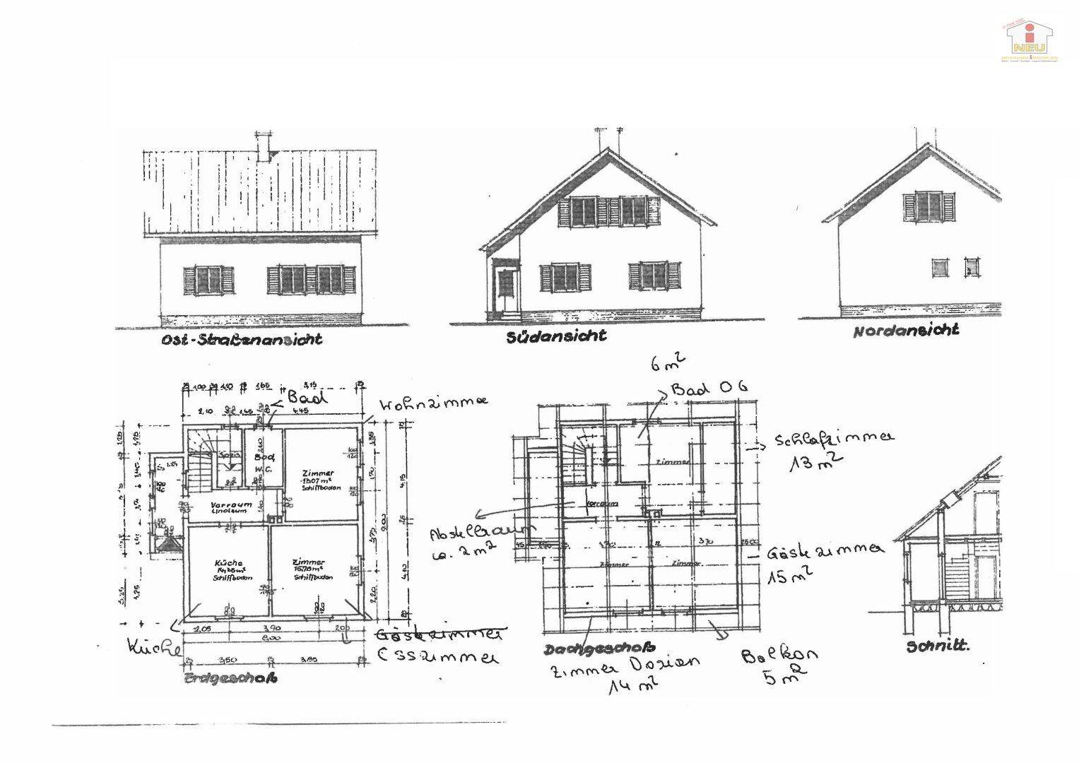 Nettes, älteres 130m² Wohnhaus mit Nebengebäude und 997m² schönem Grundstück im Rosental