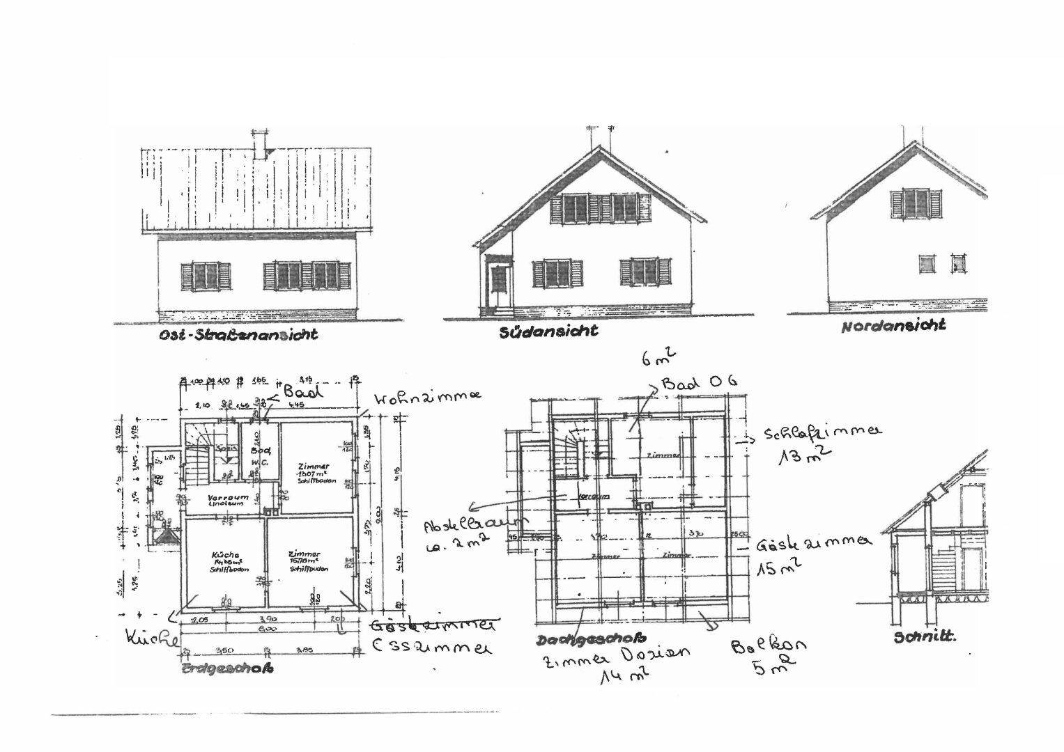 Nettes, älteres 130m² Wohnhaus mit Nebengebäude und 997m² schönem Grundstück im Rosental