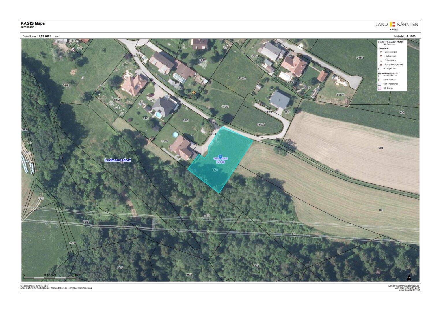 Schöner, großer und flacher 1.850m² Baugrund in Ludmannsdorf - Lukowitz