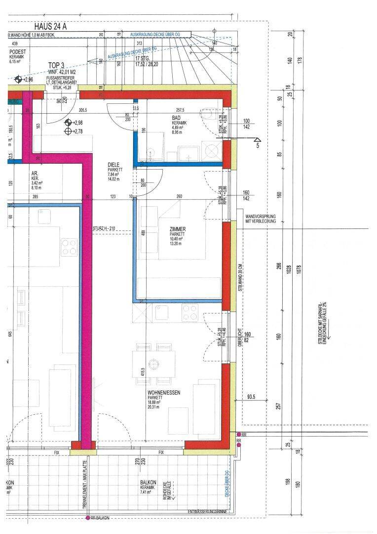 NEUBAU! Moderne, sonnige und ruhige 2 Zimmer Wohnung 42,00m² plus Balkon 7,41m² in Waidmannsdorf - Schubertstraße