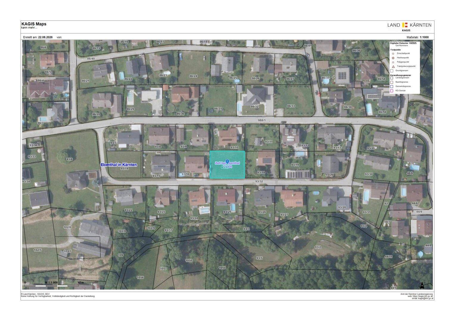Schöner flacher Baugrund mit 799m² am Stadtrand von Klagenfurt in Ebenthal - Eichenstraße