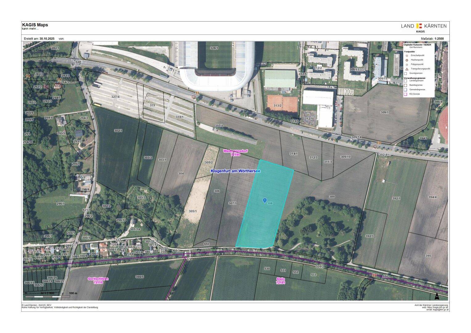 Landwirtschaftliche Flächen mit 15.000m² in Waidmannsdorf - Nähe Fussballstadion