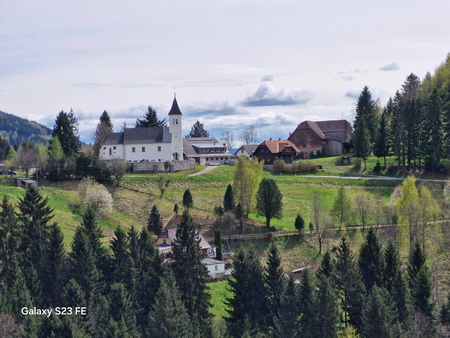 Blick auf Kirche Rieding