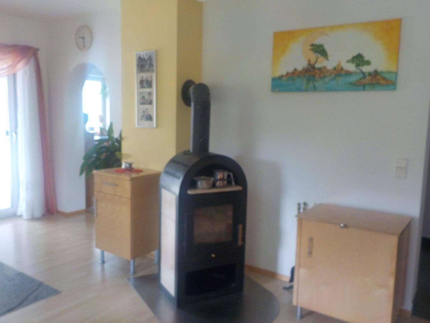 Wohnzimmer mit Ofen