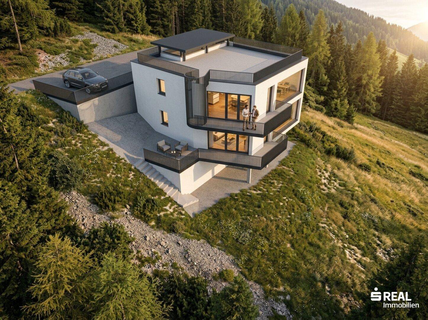Haus mit 2 Wohneinheiten, projektiertes Grundstück in Omes - Ansicht 2