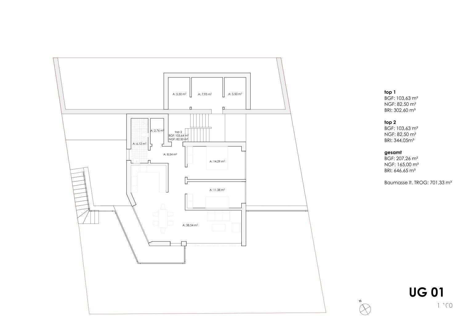 Haus mit 2 Wohneinheiten, projektiertes Grundstück in Omes - Ansicht 4