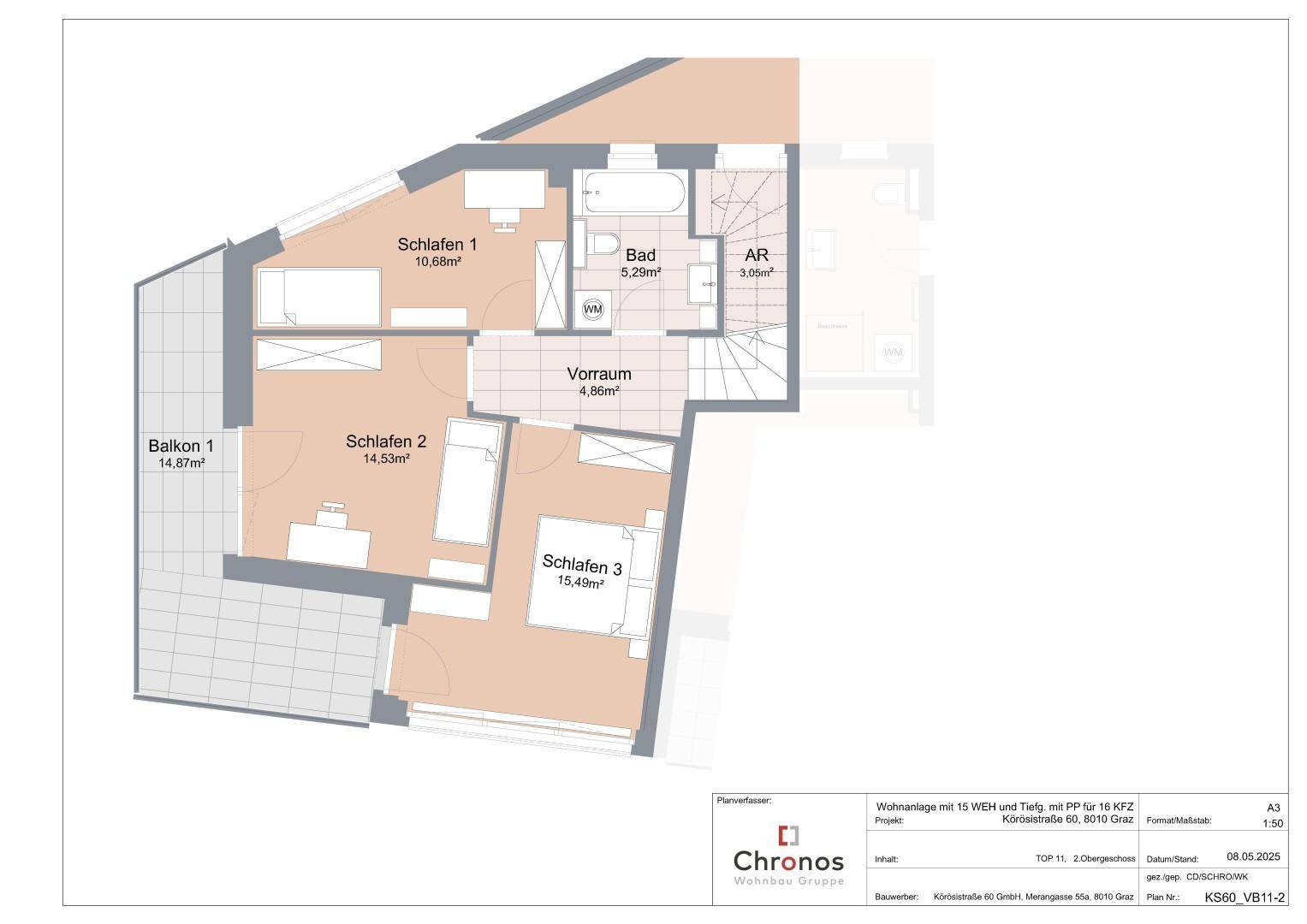 KS60_TOP 11_Wohnungsplan mit NNF_2OG