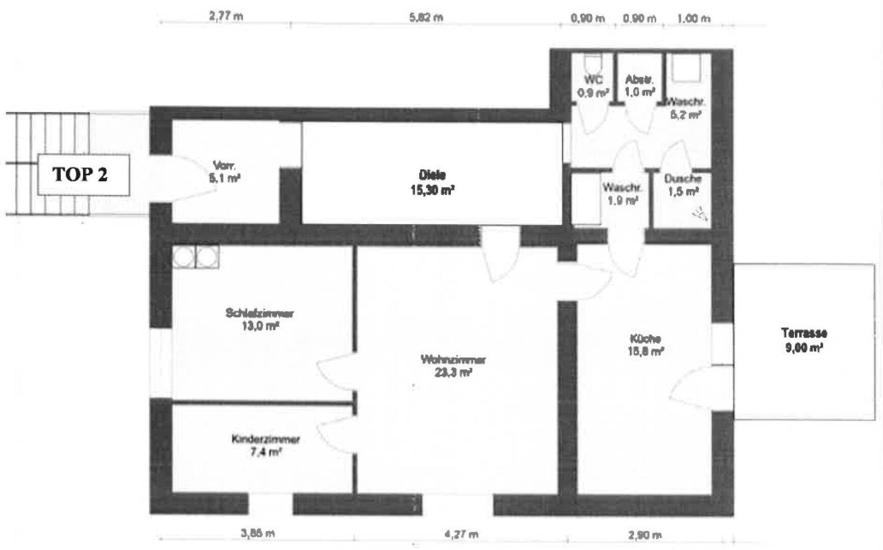 Grundrissplan Top 2