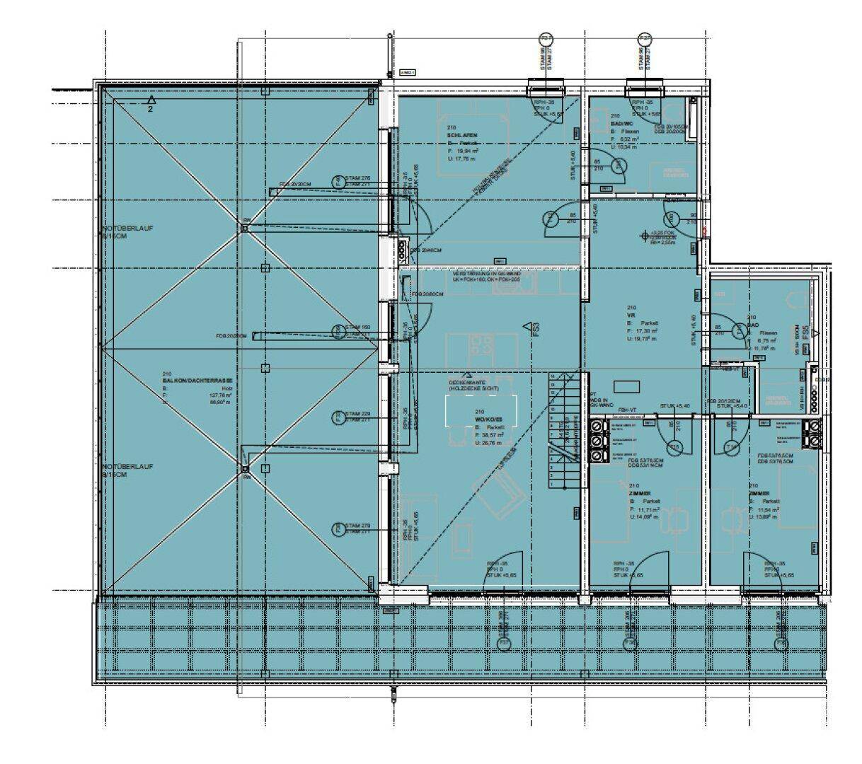 Grundrissplan Wohnung