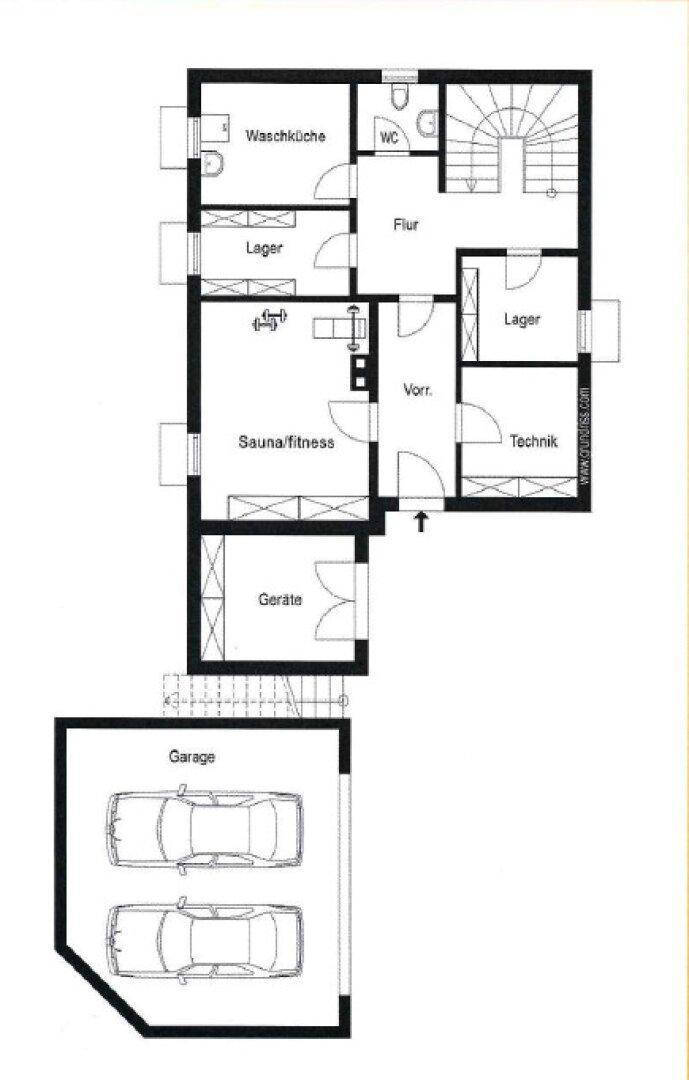 Grundrissplan Untergeschoß