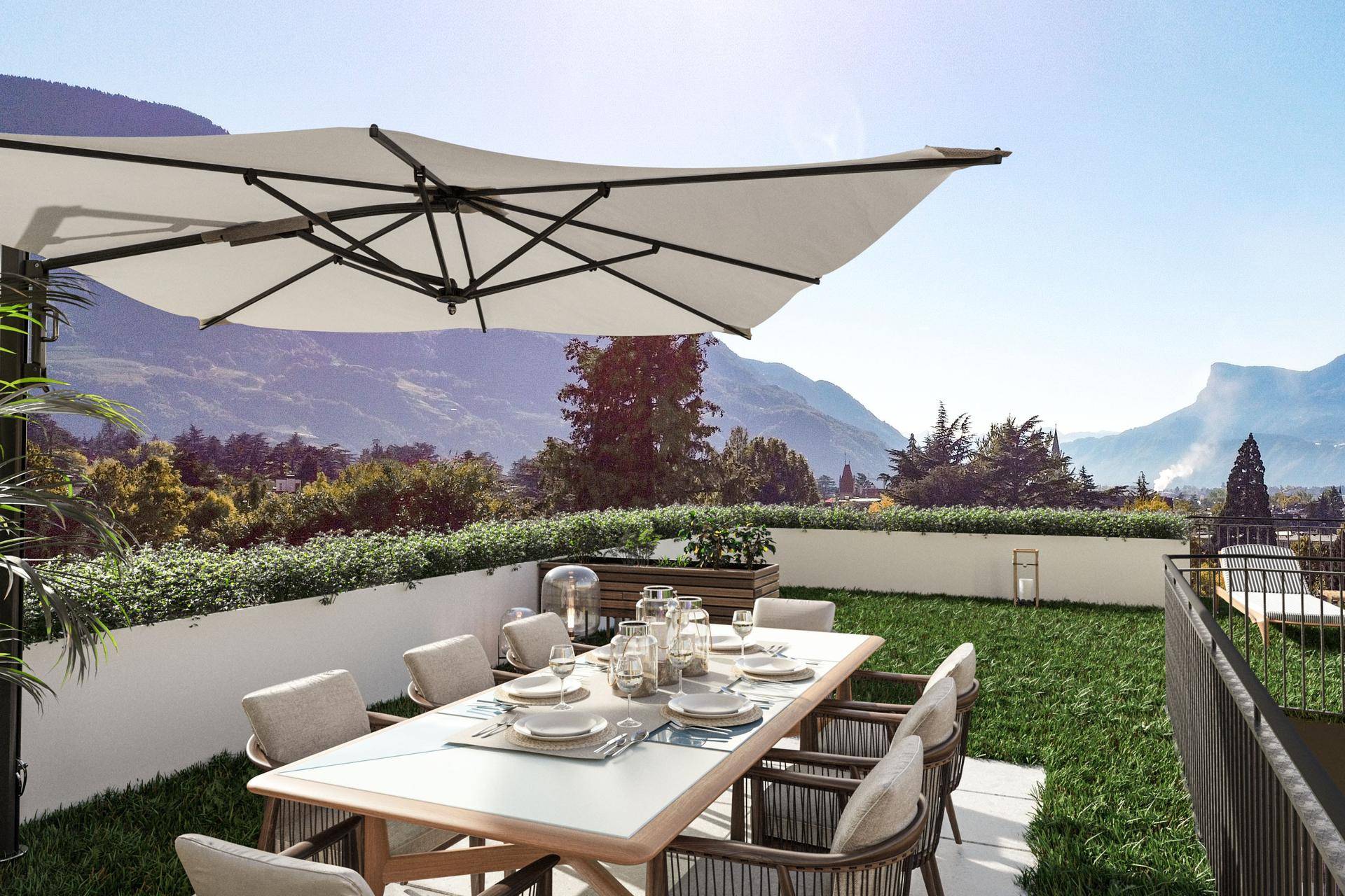 Meran-Merano-Penthouse-Trilocale-Dreizimmerwohnung-Dachterrasse-Terrazza