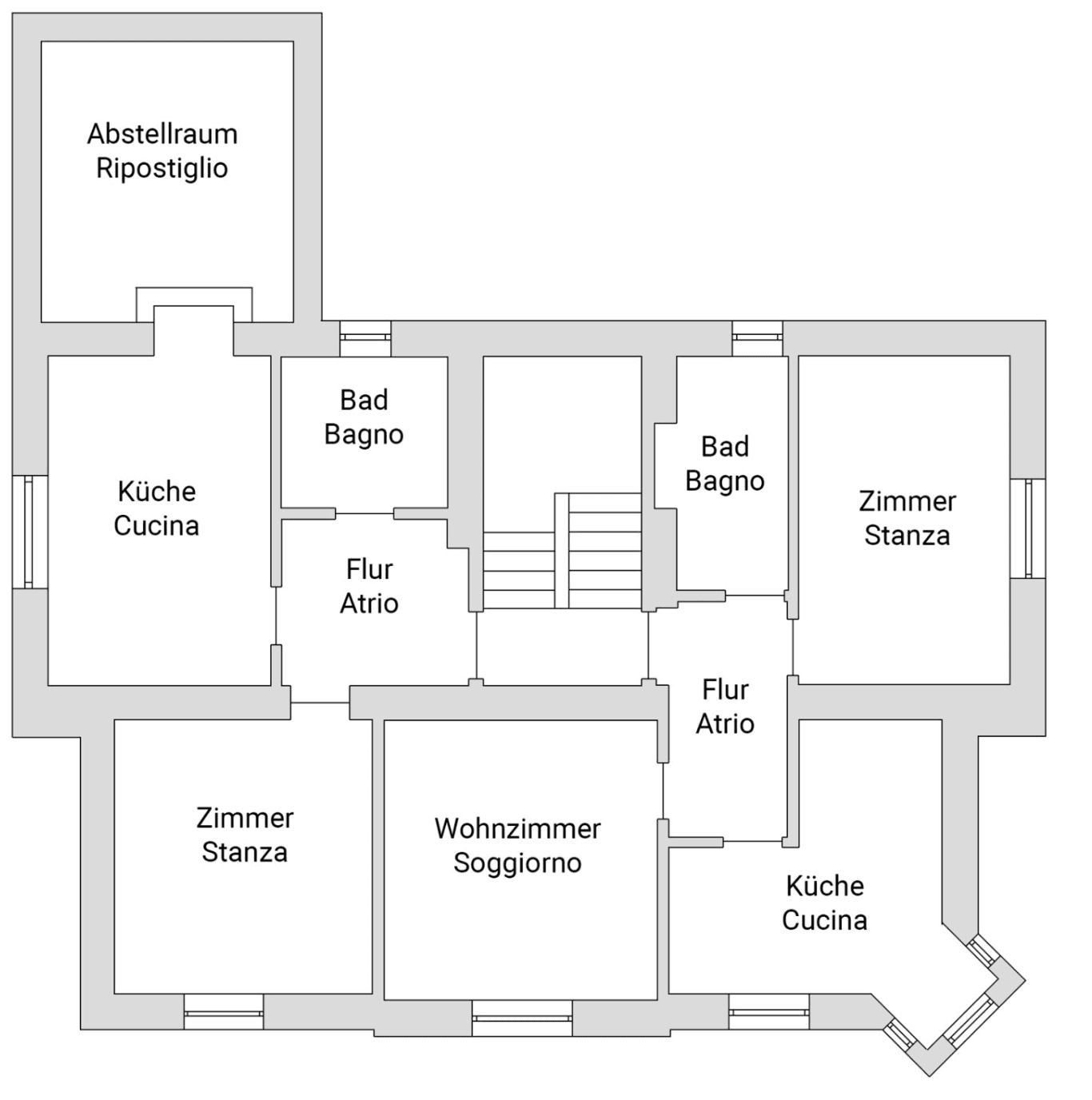Brixen-Villa-Altbau-Stadtnah-Bressanone-Rienzdamm-Luxus-Mehrfamilienhaus-mehrere Wohnungen-appartamenti-Plose-Skiegebiet-sciiare-montagna-Berg-Luxus-Luxury