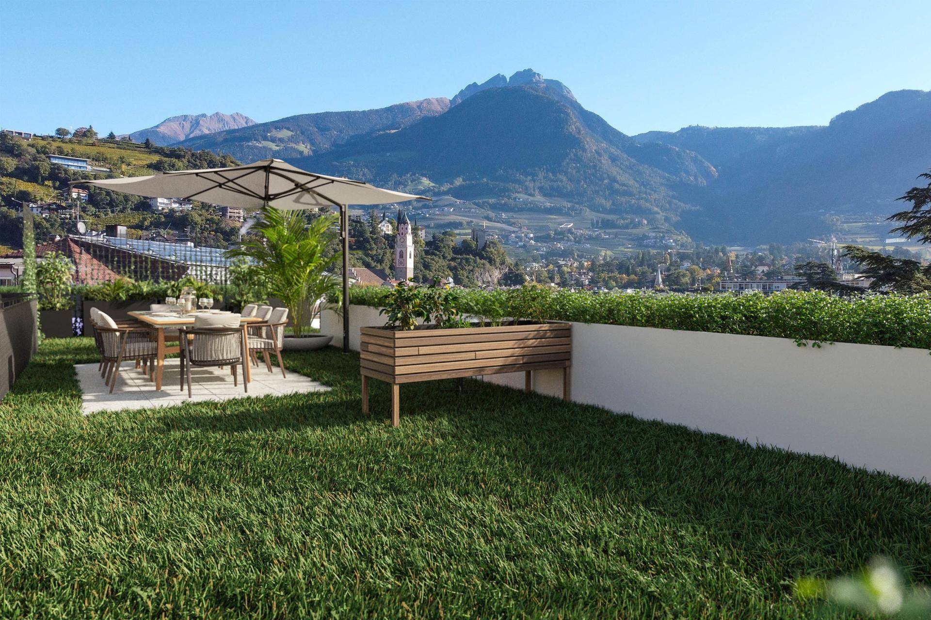 Meran-Merano-Penthouse-Trilocale-Dreizimmerwohnung-Dachterrasse-Terrazza