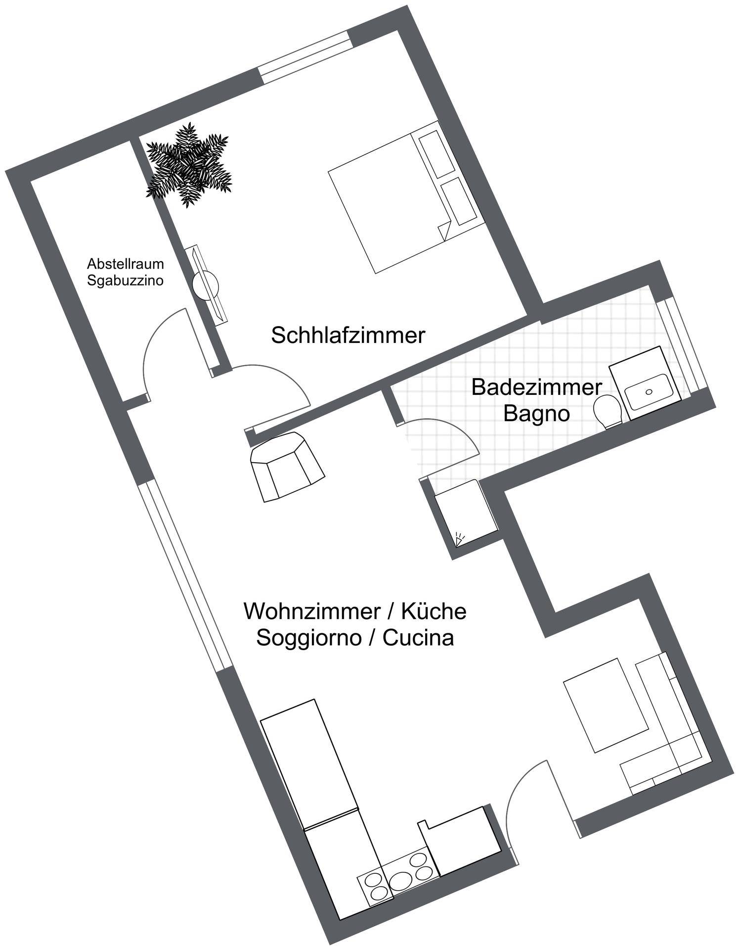 Meran_Merano_Untermais_Maia Bassa_Zweizimmerwohnung_bilocale_Privatvermietungslizenz_Ferienwohnung_Air B'n'b_Erdgeschoss_pianoterra