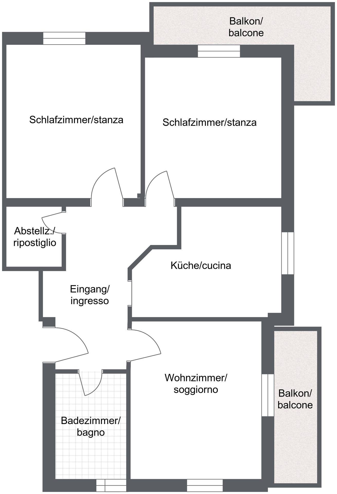 Meran-Merano-Dreizimmerwohnung-trilocale-Balkon-balcone-Keller-cantina-zentral-saniert-ristrutturato-Bonus 110-Böden-pavimenti-Fenster-finestre