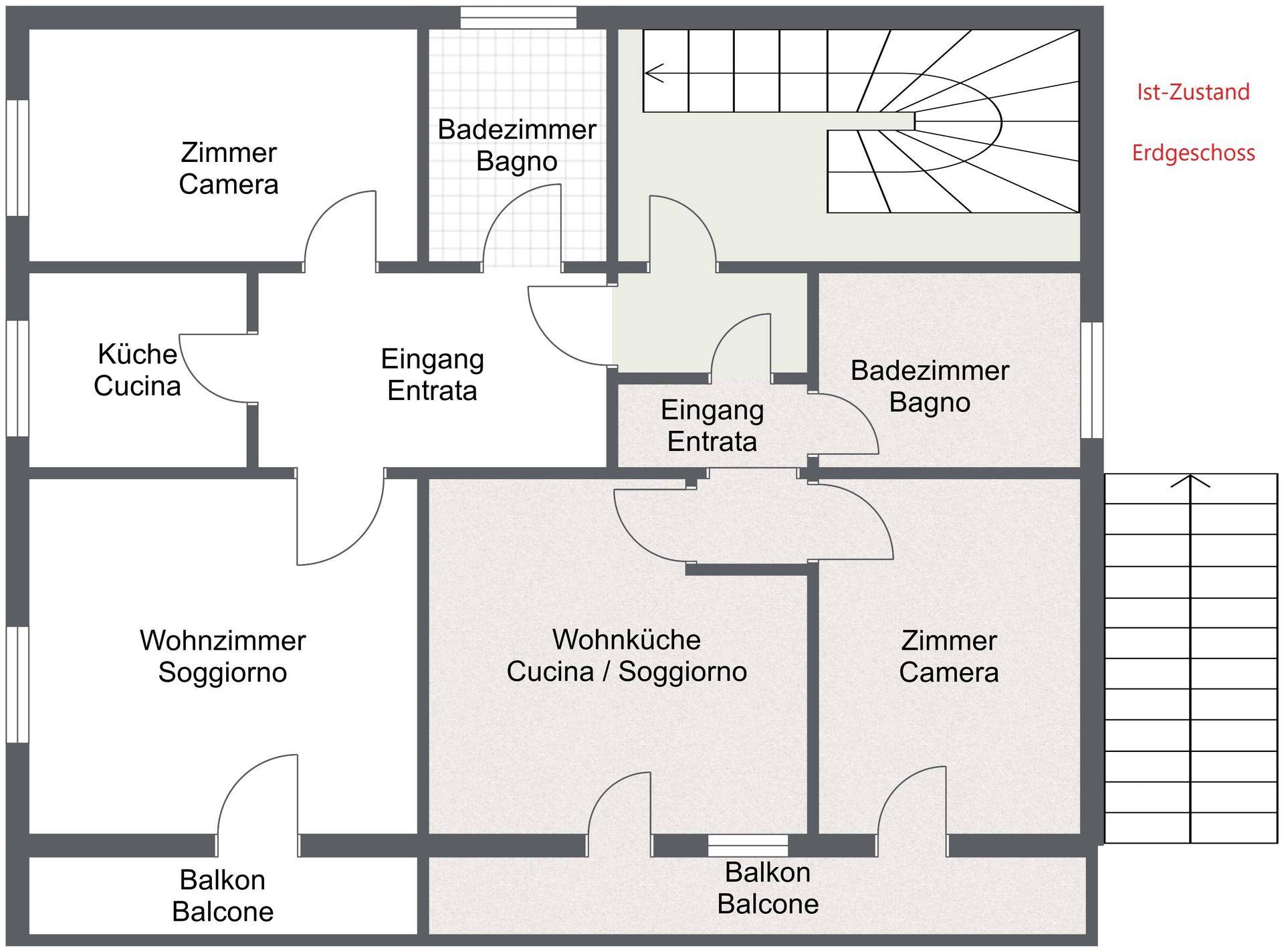 Marling Erdgeschoss - 1. Etage - 2D Floor Plan