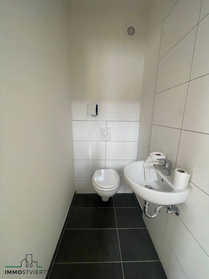 WC mit Waschbecken im EG