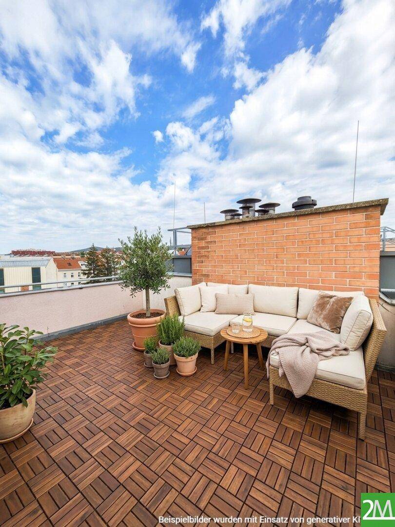 Dachterrasse - Einrichtungsbeispiel