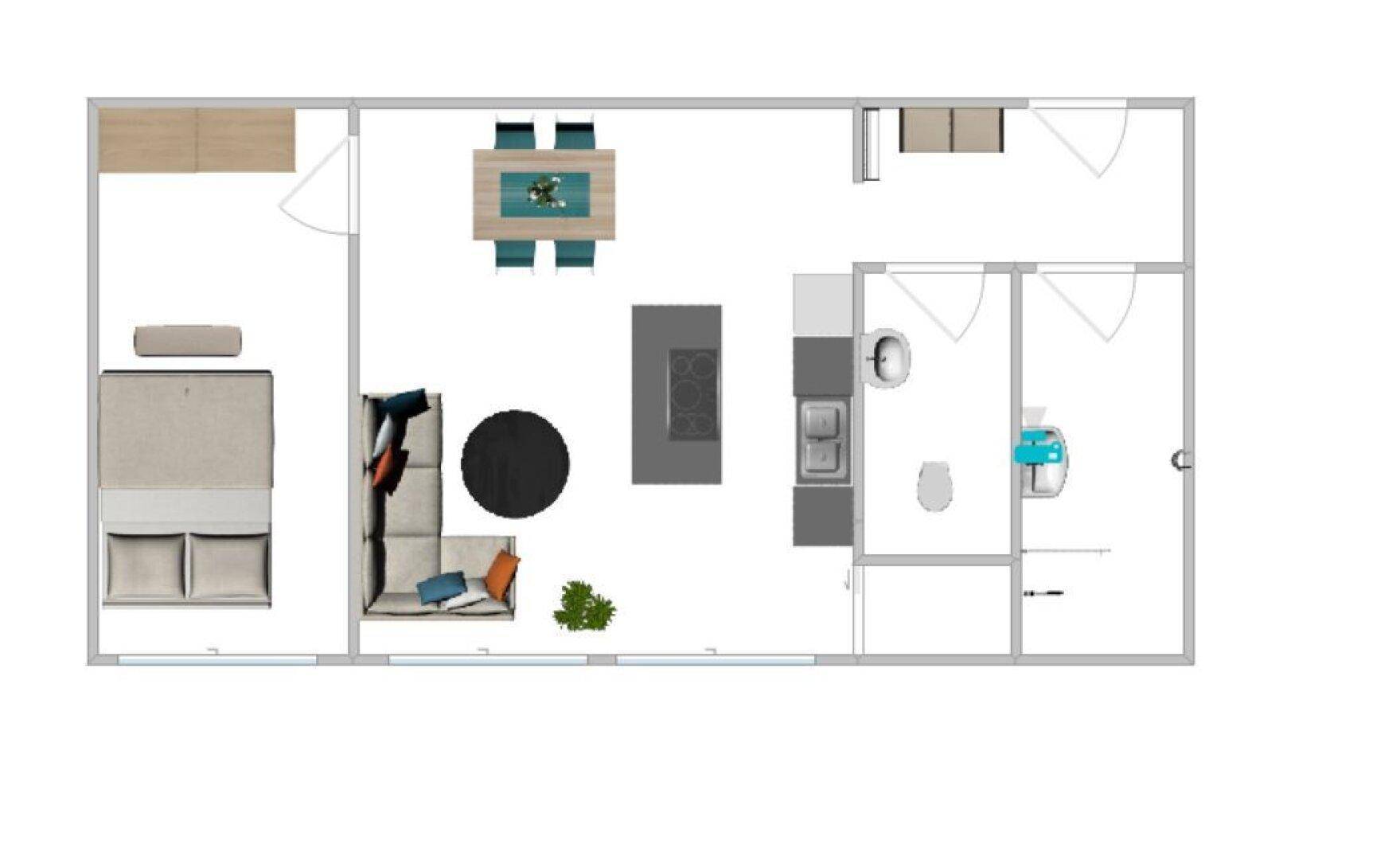 schematischer Wohnungsplan