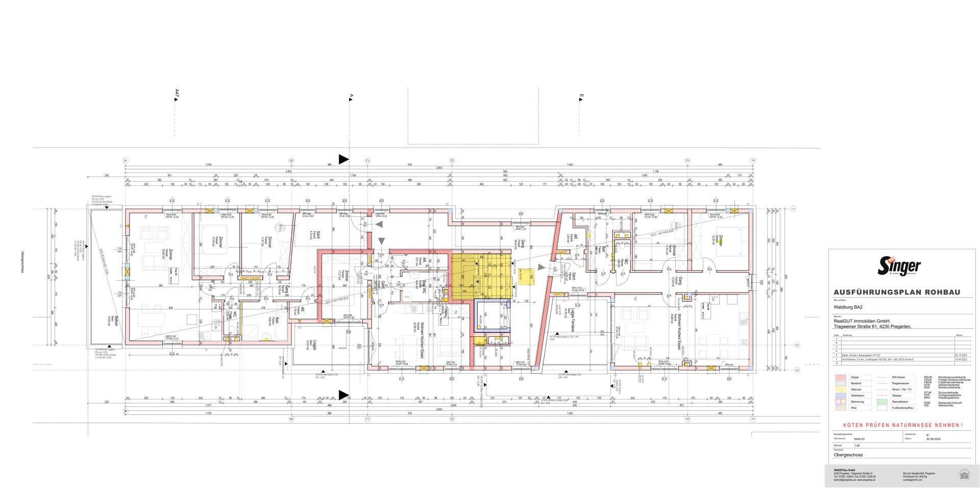 Plan Obergeschoß