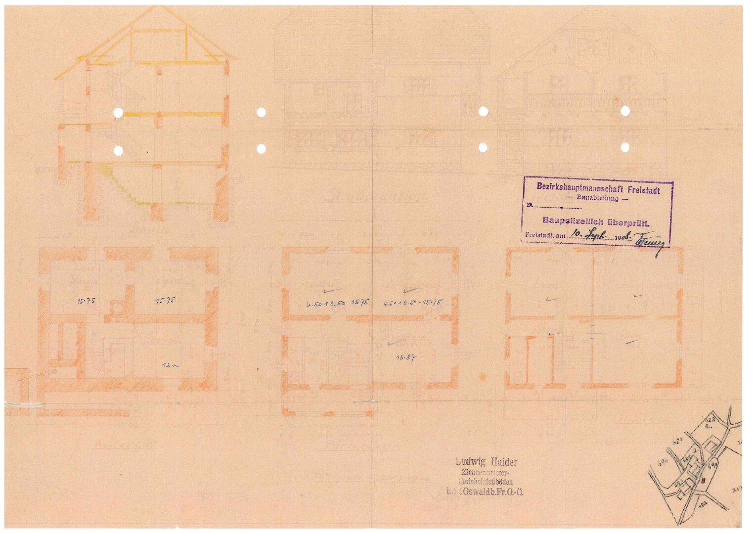 Einreichplan EFH, 4264 Grünbach, Am Bach 20 - farbe