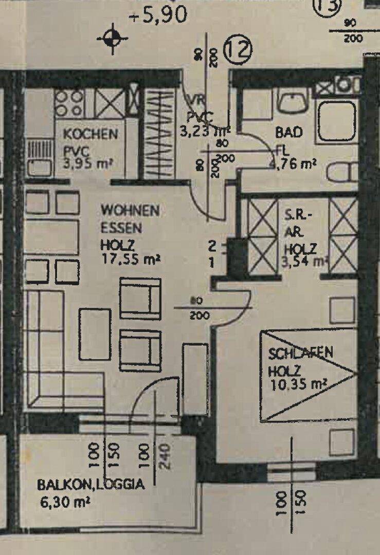 Wohnungsplan Top 12