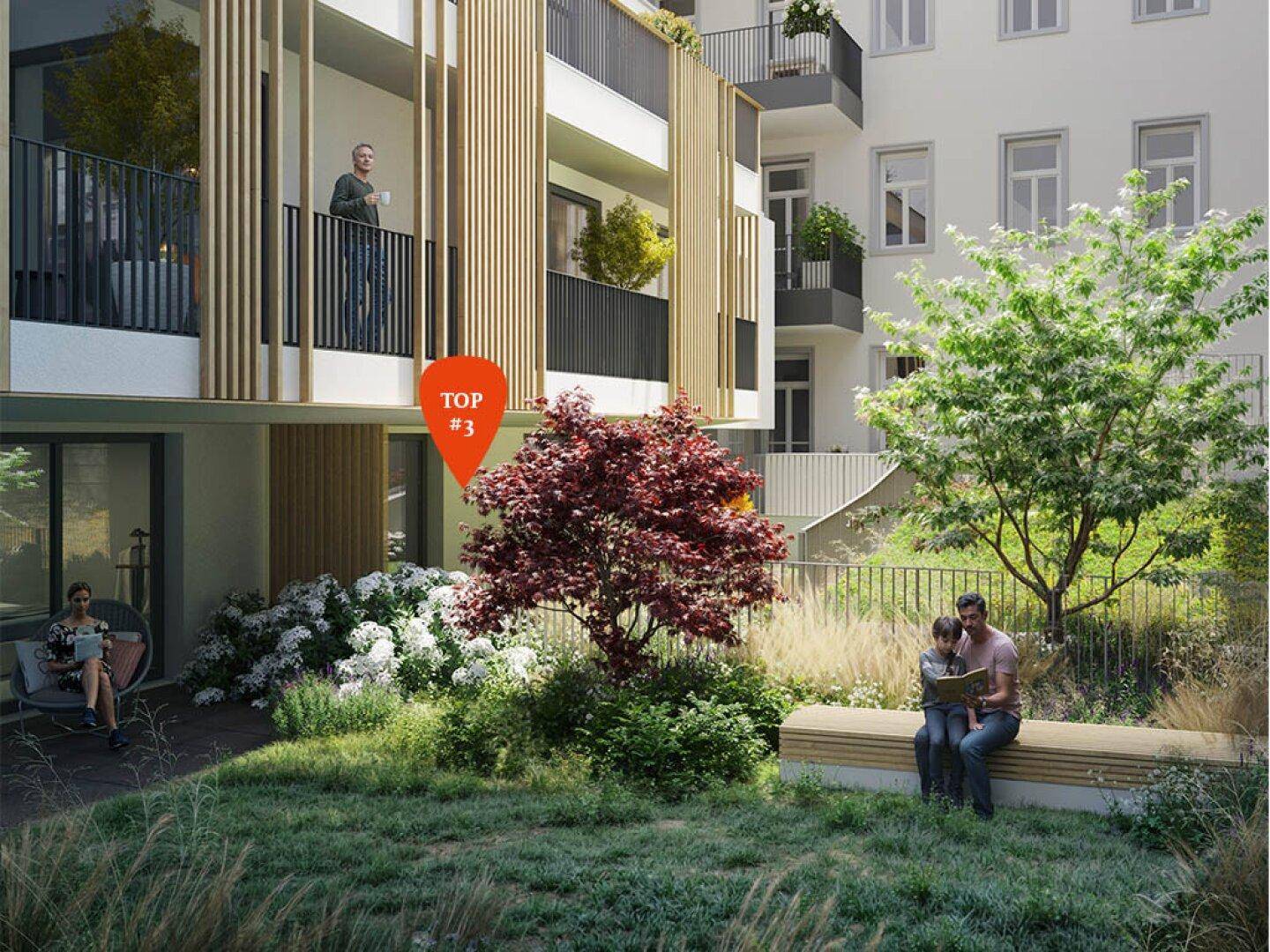 NEUBAU TRIFFT GARTENIDYLLE: IHR PERSÖNLICHER RÜCKZUGSORT MIT BLICK INS GRÜNE - Ansicht 3