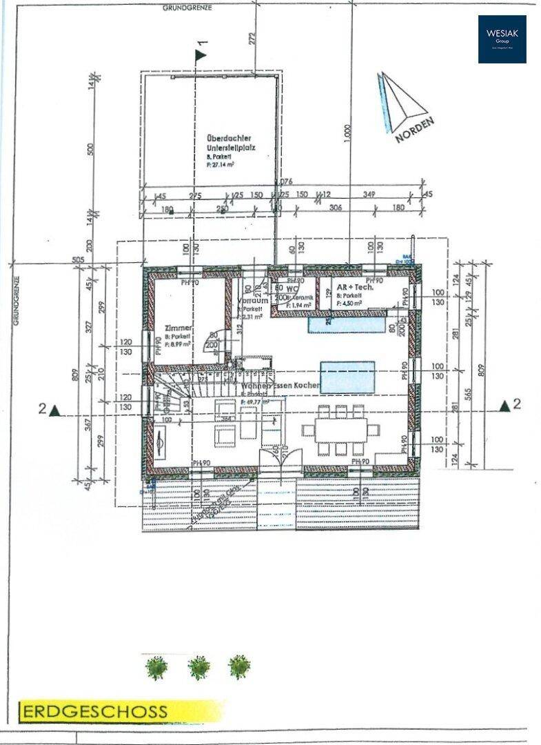 Plan Haupthaus Erdgeschoss