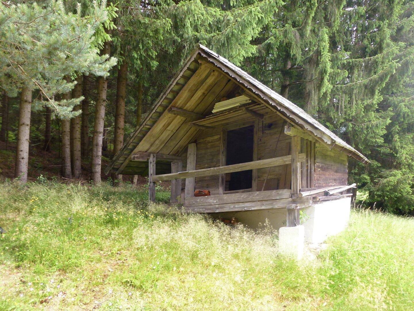 Kleine Holzhütte