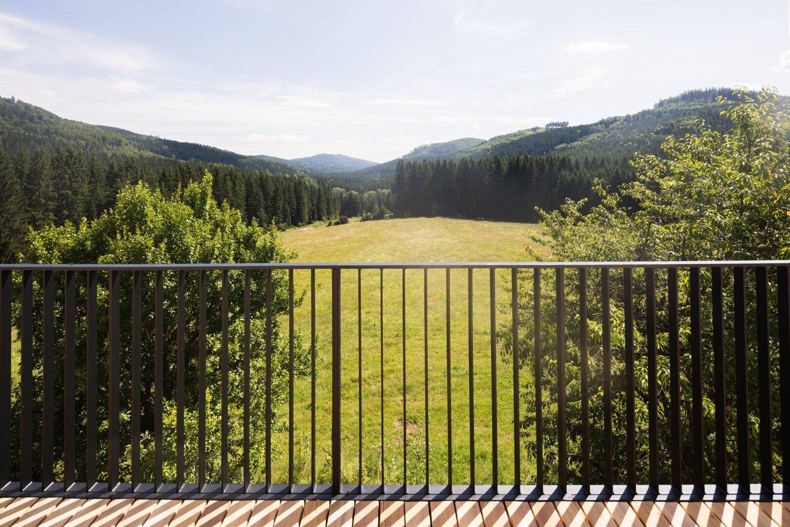 Blick vom Balkon