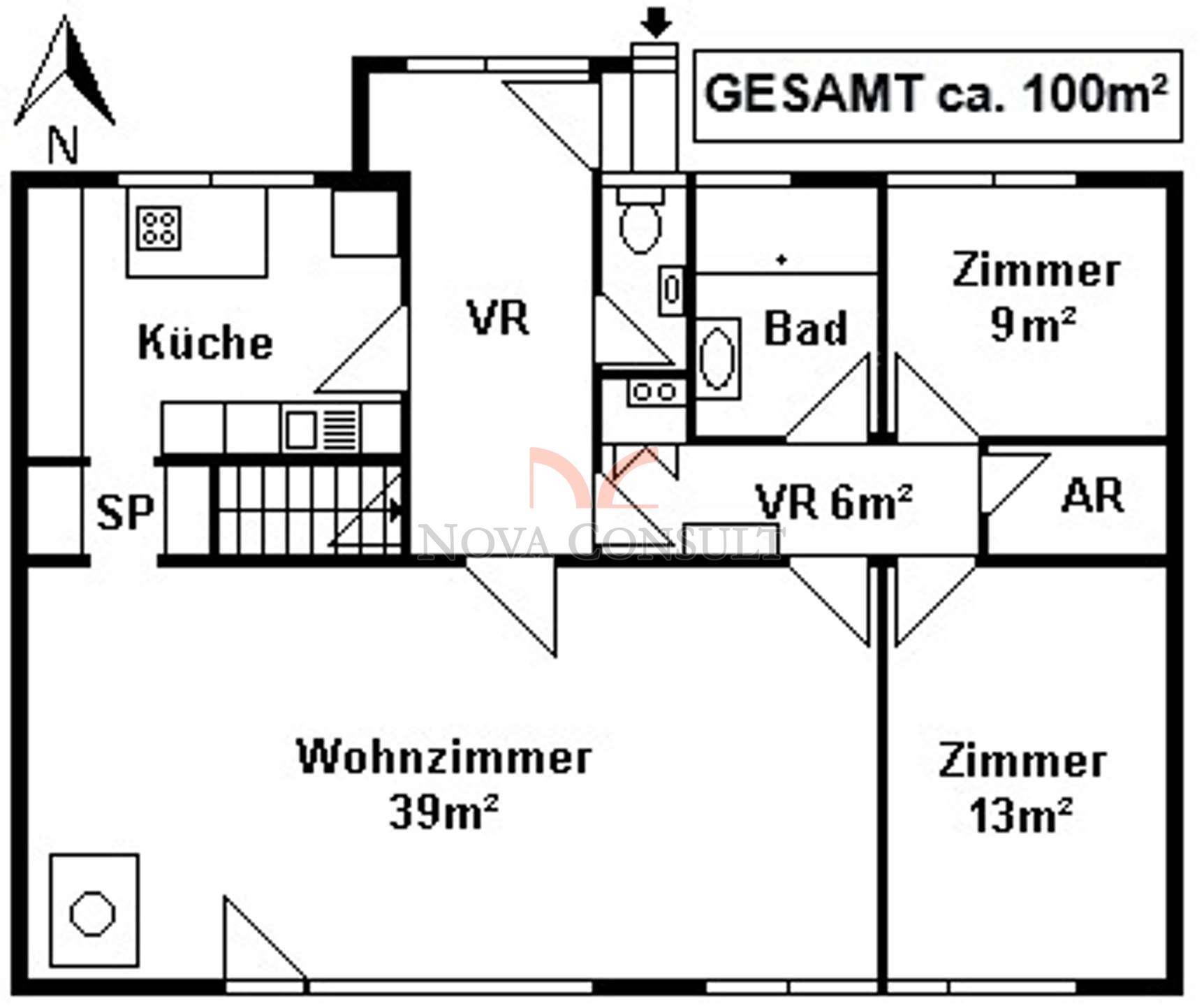 Planskizze Erdgeschoß