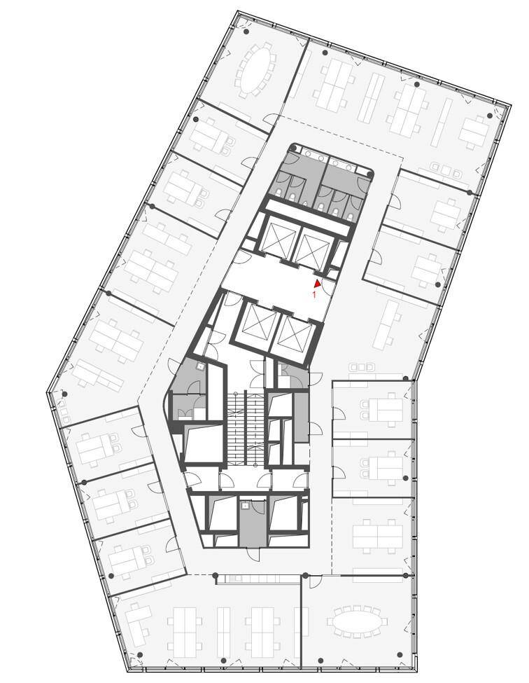 ganze Etage 10. - 23. OG