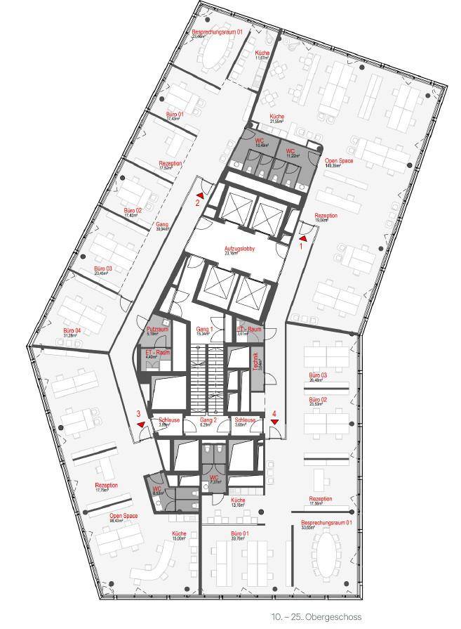 3 Mieteinheiten - 199,17 m², 202,73 m² + 190,96 m² - Kombi-Lösung