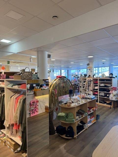 Geräumiger Verkaufsraum mit vielfältiger Warenauslage, Regalen und hellem Ambiente für Kunden.