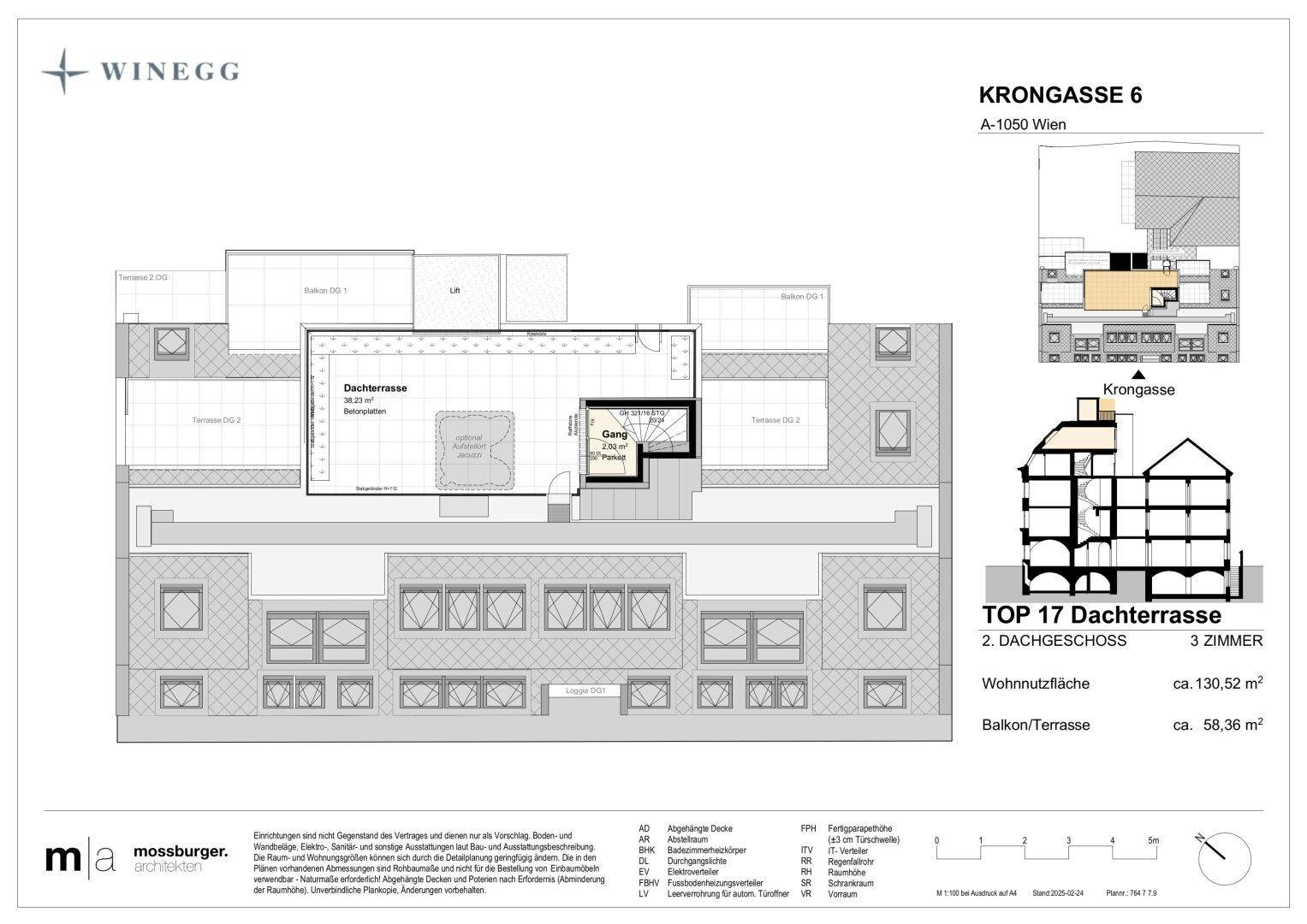 Grundriss Dachterrasse