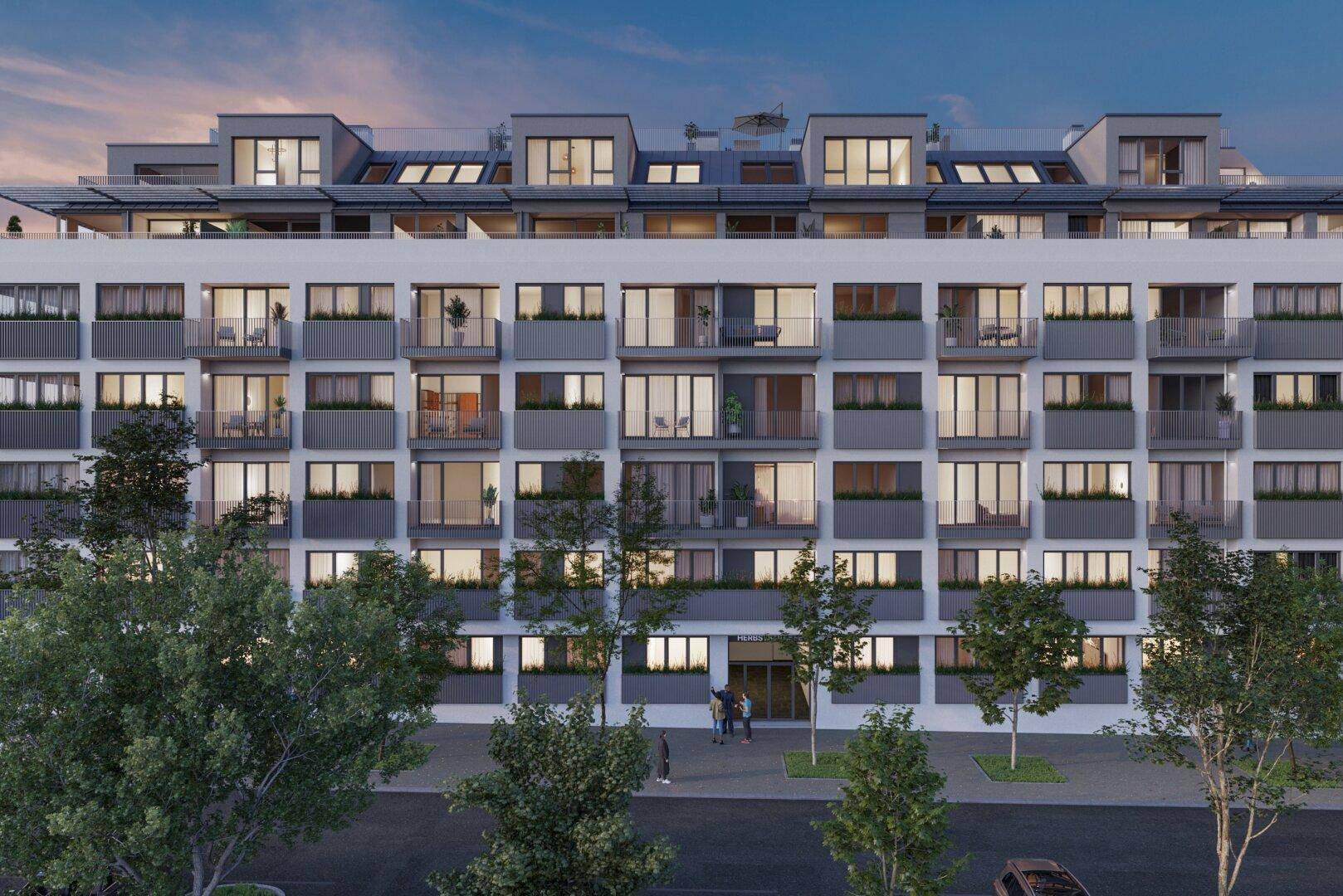 Herbststraße 6-10 | Außenvisu | Nacht