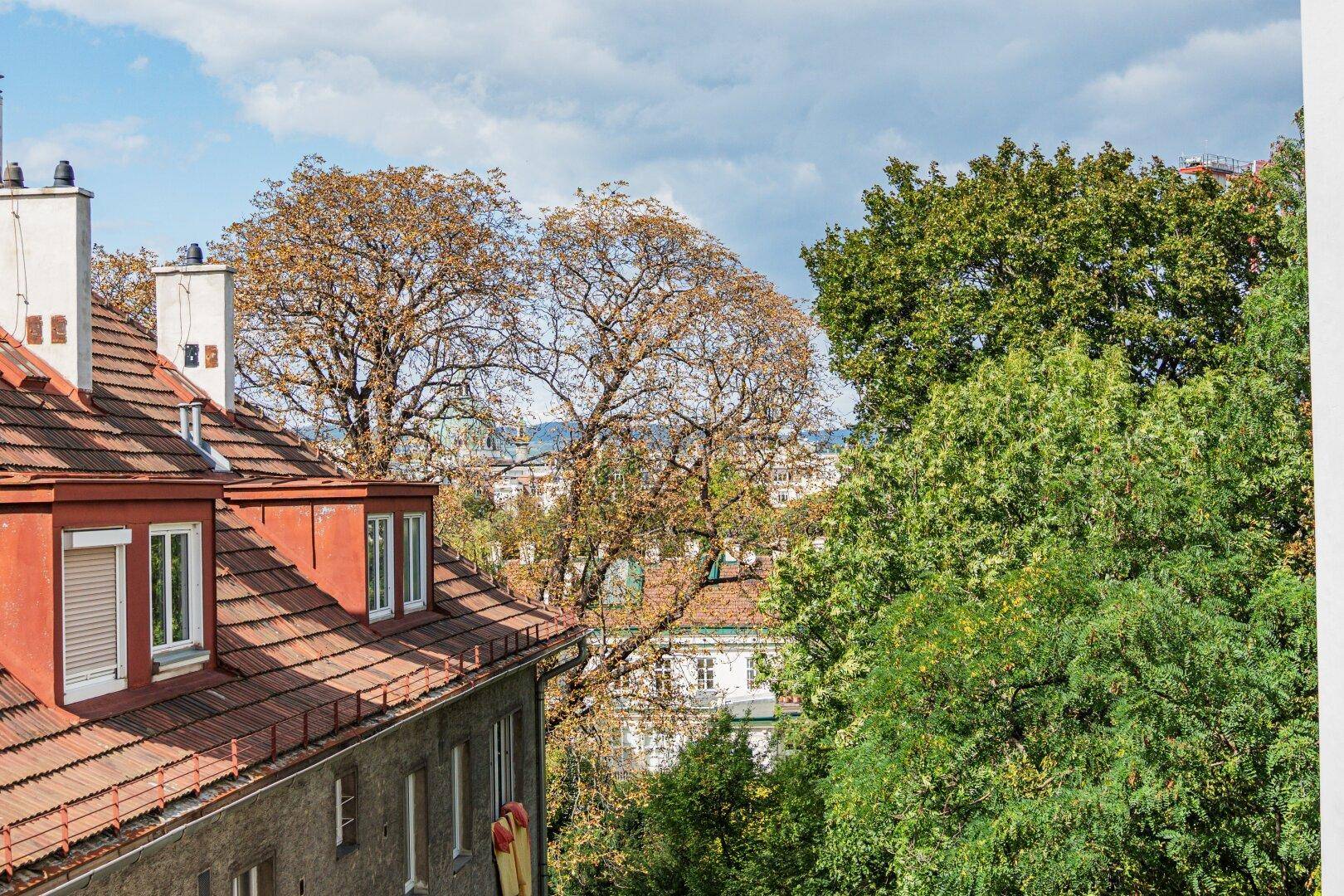 Blick vom Schlafzimmer-Balkon