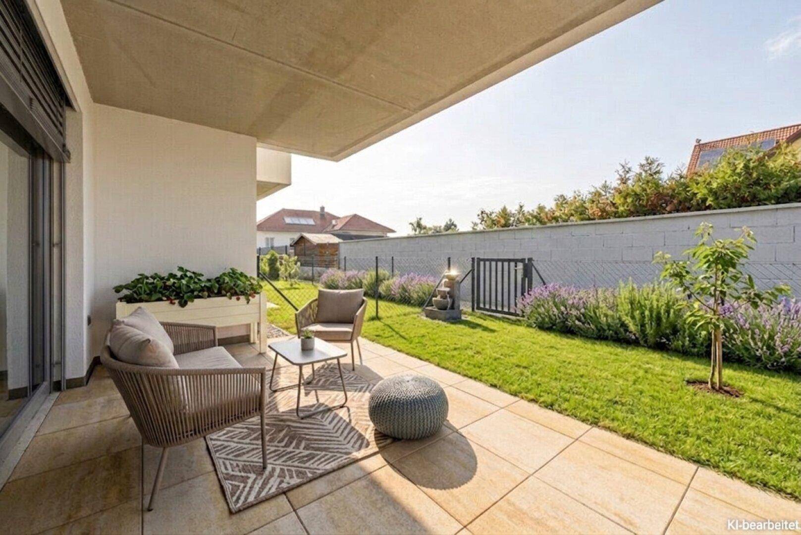 PROVISIONSFREI! Ideal geplante 2-Zimmer-Gartenwohnung | Abstellraum, Privatsphäre | Bezugsfertig – pohled 5