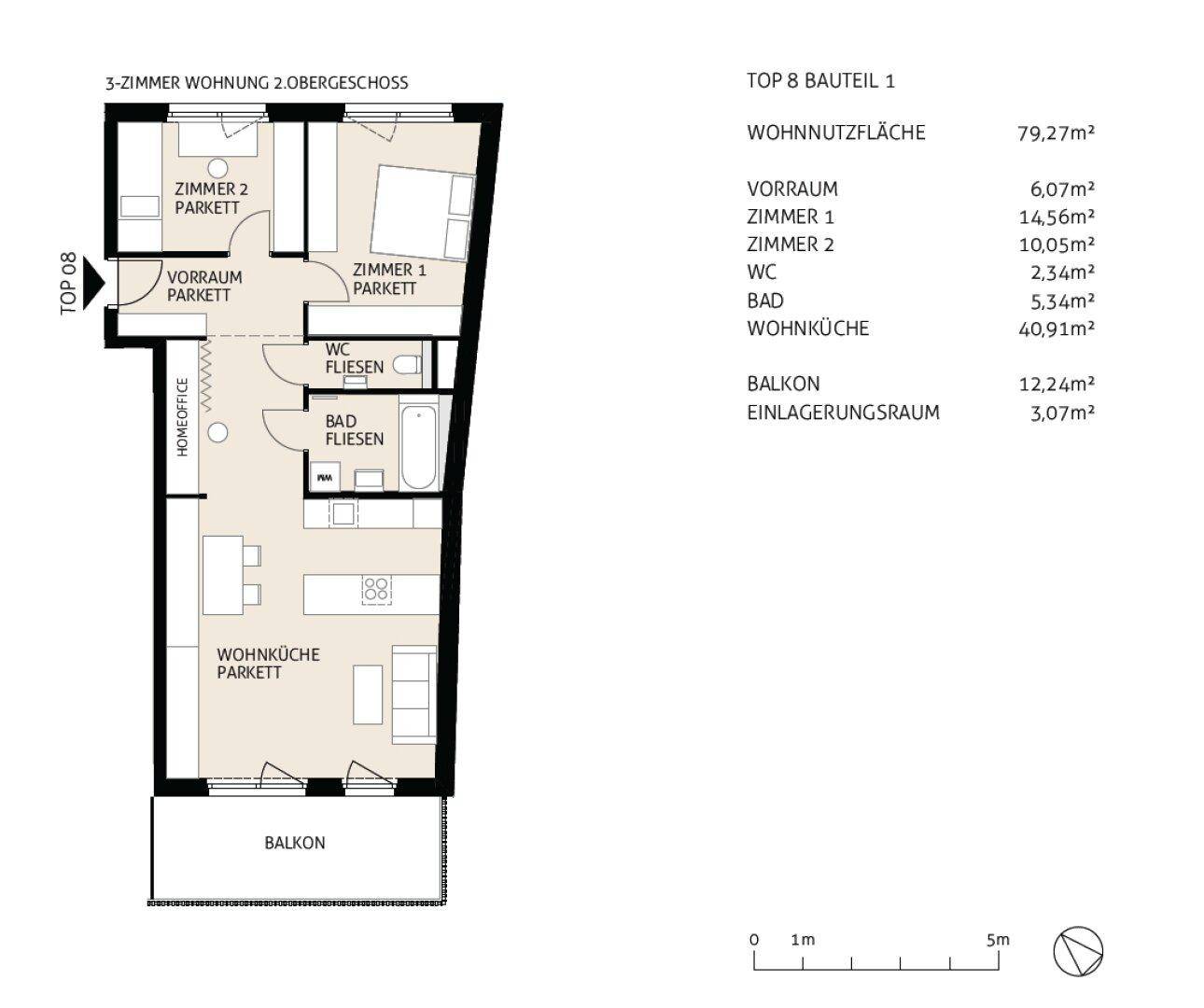 Bauteil - Haus 1, TOP 8, 2. OG, Vösendorf, Ortsstraße, Lehner & Trompeter Bauträger