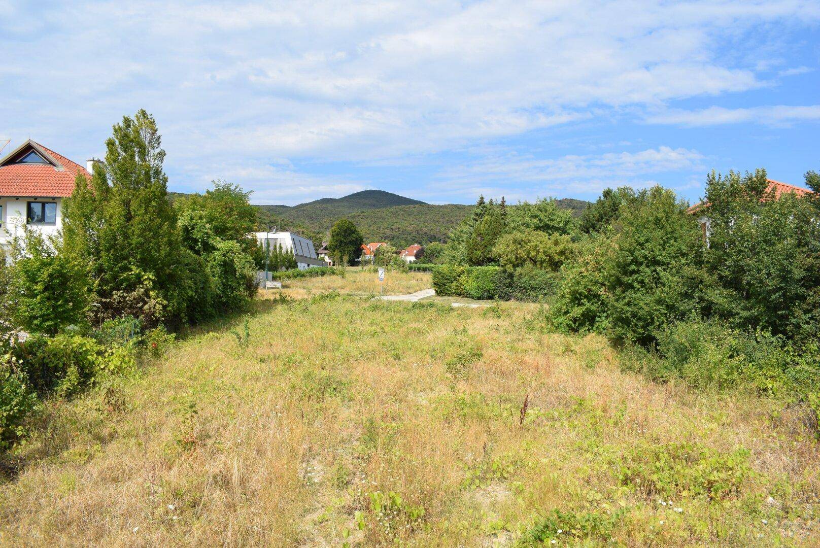 Grundstück Sooß, Schönweg 8, Blick West, Lehner & Trompeter Bauträger