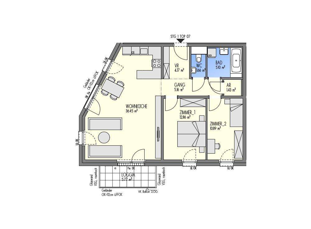 Plan 01-007 - Projekt Living Point 21, Stand 02.03.2023