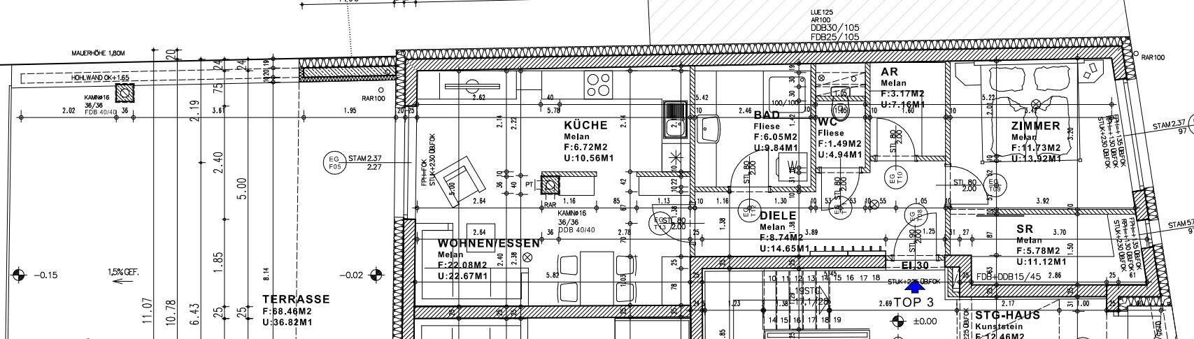 Top 3 Grundriss Plan