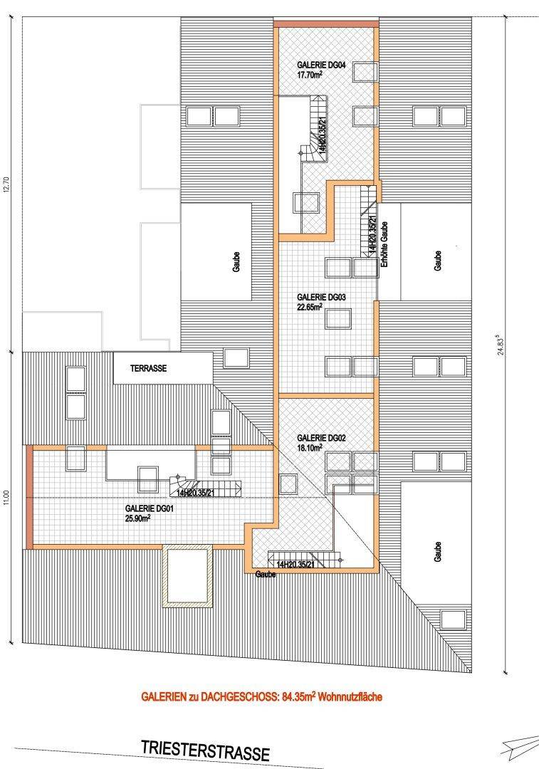 Großzügiger Wohnungsbaugrund in 1230 Wien mit Balkon, Terrasse &amp; TG! - Ansicht 6