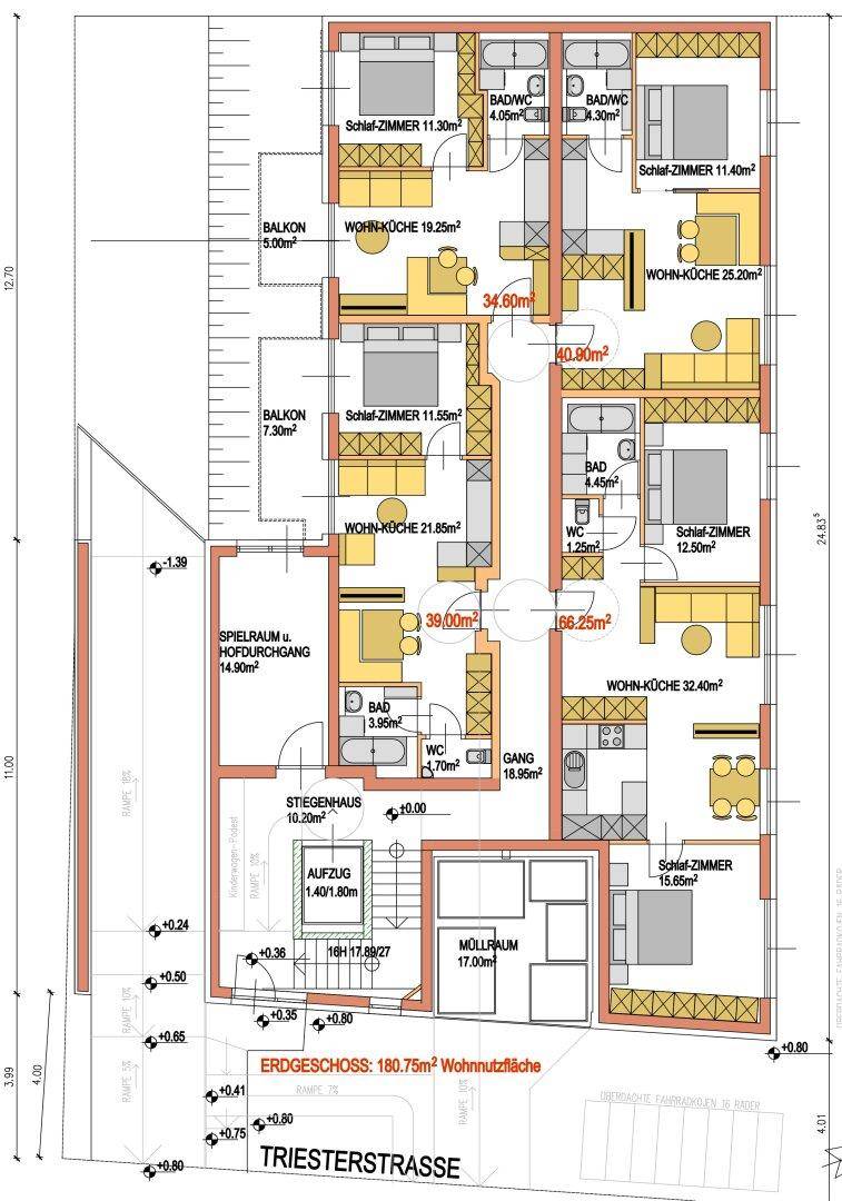 Großzügiger Wohnungsbaugrund in 1230 Wien mit Balkon, Terrasse &amp; TG! - Ansicht 3