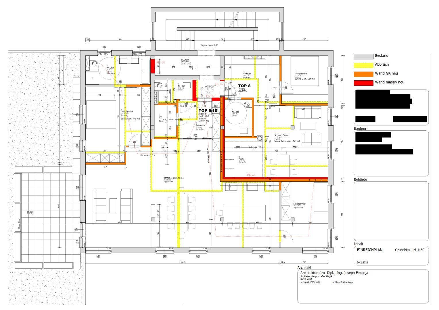 Detaillierter Grundriss der Wohnung mit Raumaufteilung und Abmessungen.