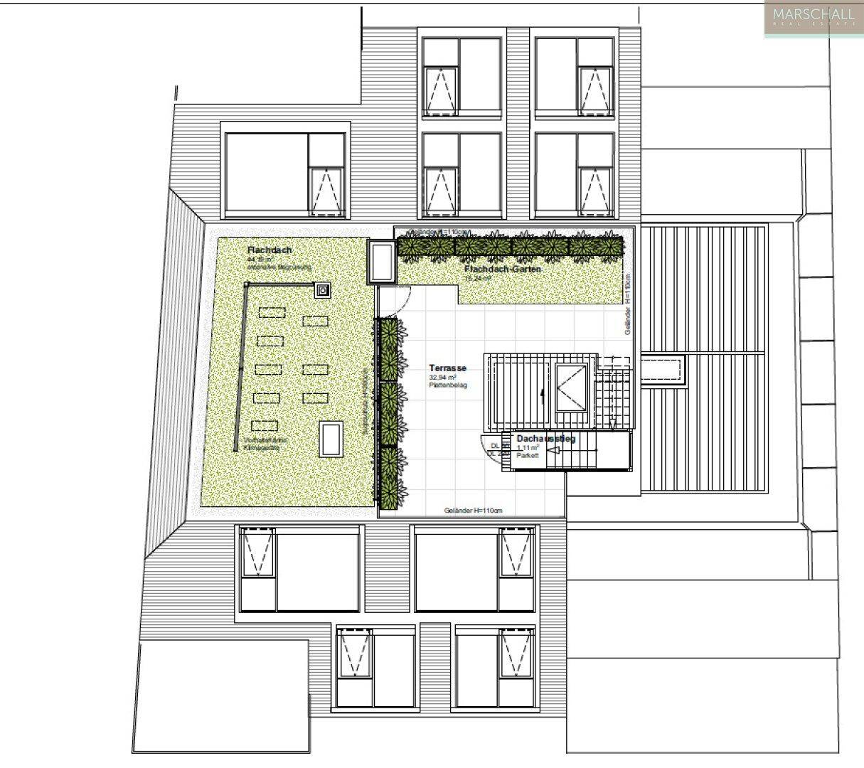 Dachterrasse/ Unverbindlicher Verkaufsplan