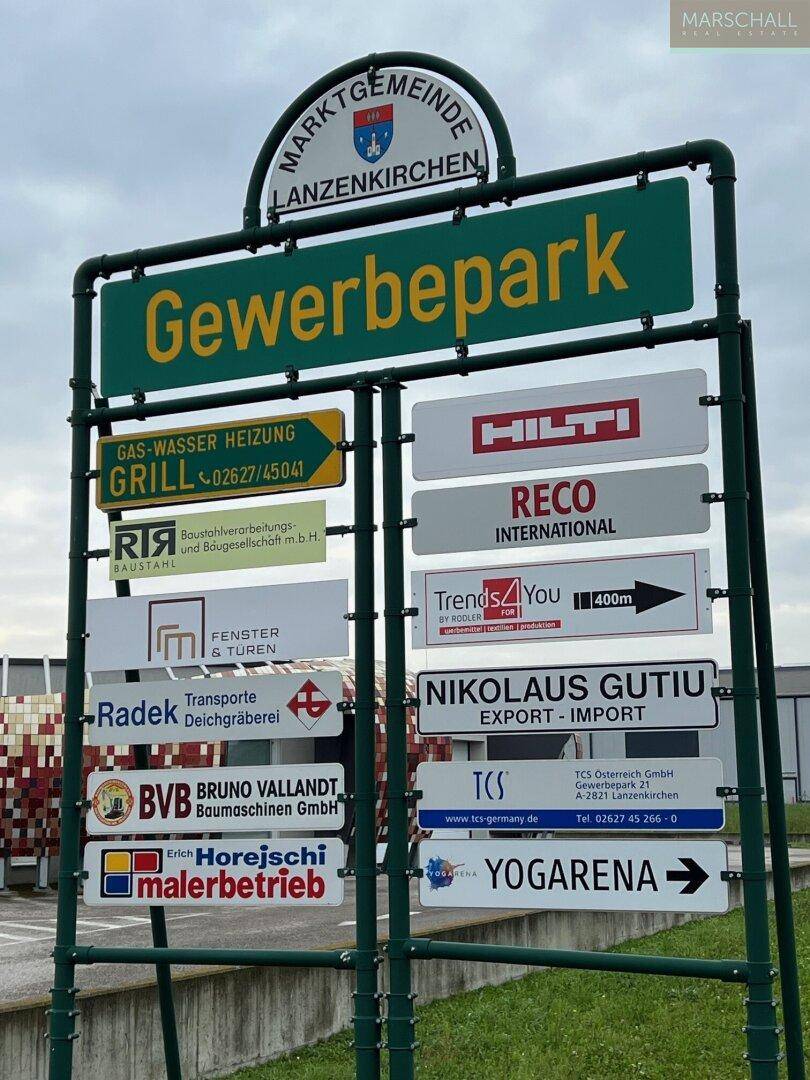 Gewerbepark Beschilderung