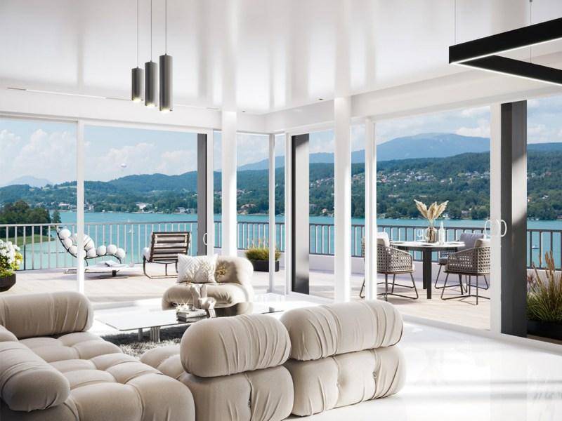 Designer-Penthouse mit Pool und atemberaubenden Seeblick in Velden - Erstbezug - Ansicht 4