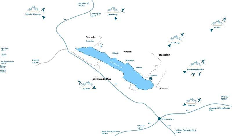 Karte Millstättersee