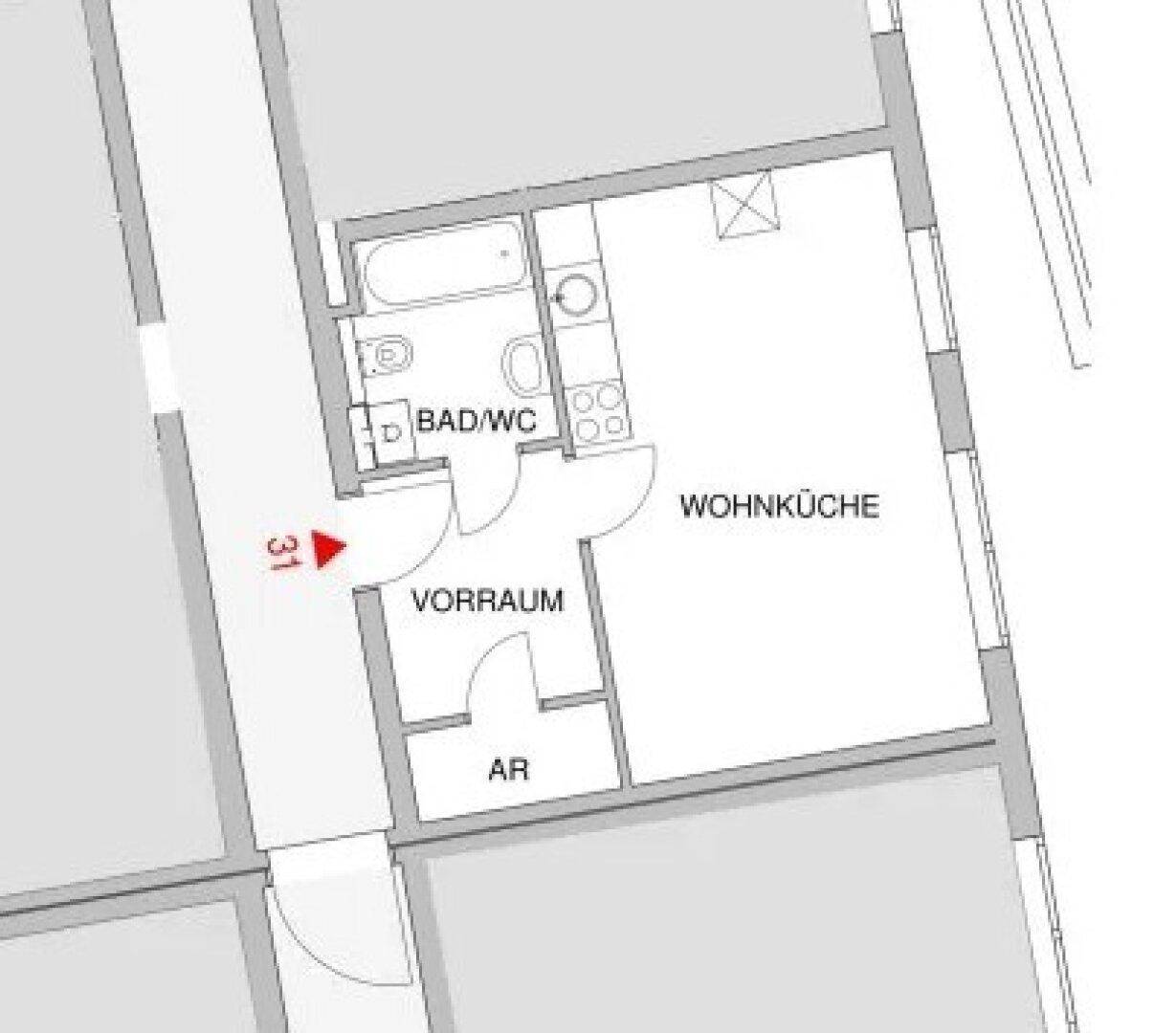 Sonnige Garconniere mit AllgGarten nahe CITY PARK - Mehr